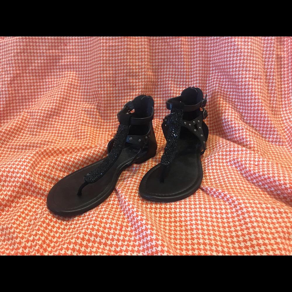 Black Route 66 sandals